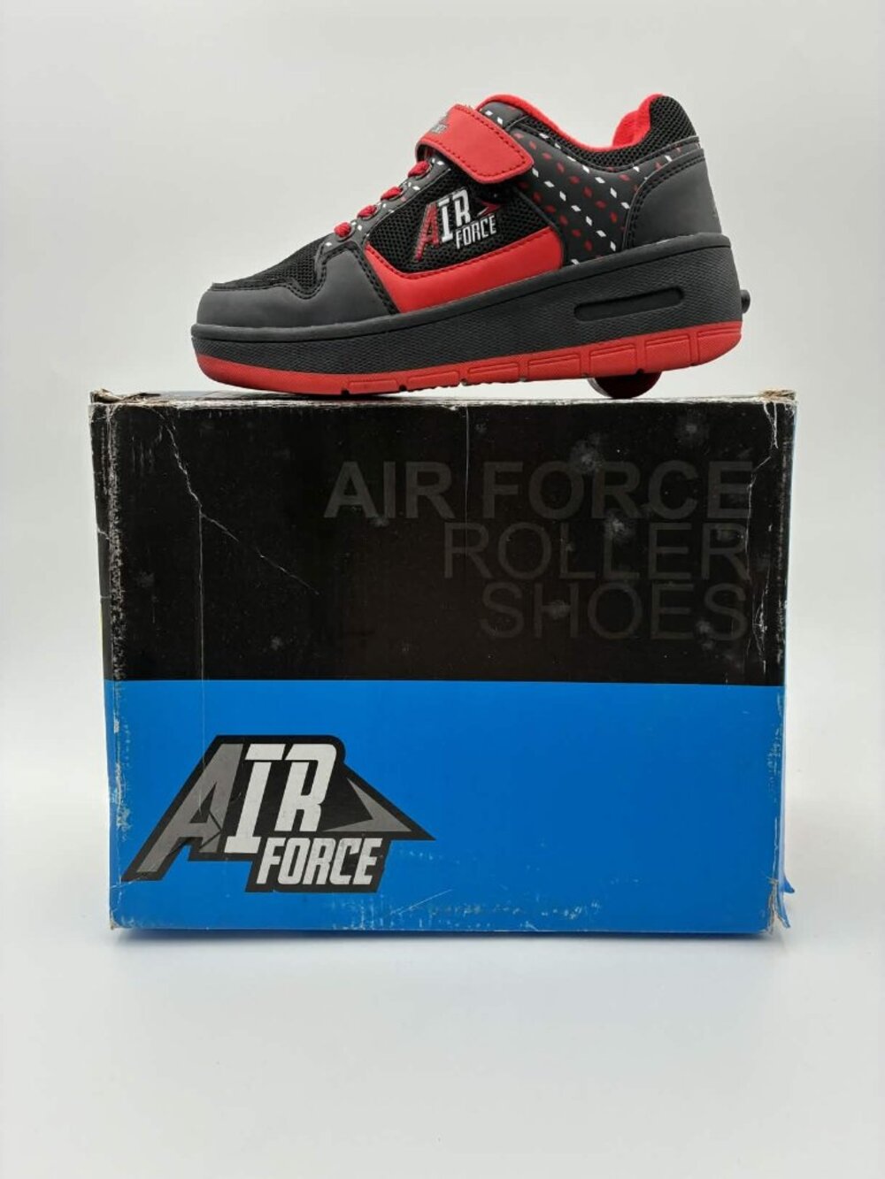 Air Force Roller Shoes Black Red Youth Size 4